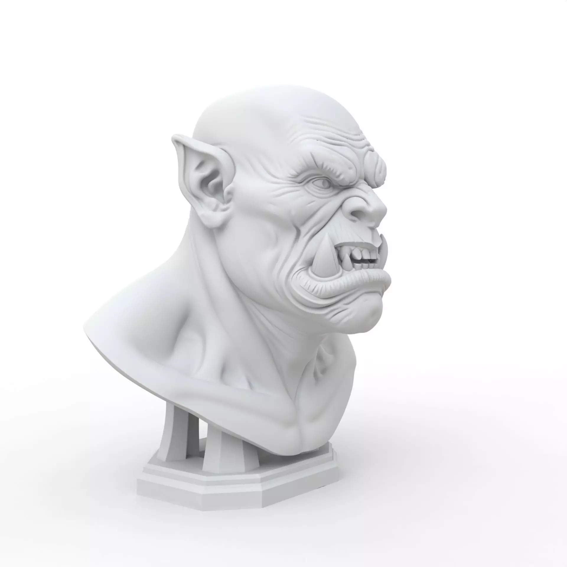 Orc Bust 3D M 3D print model_6