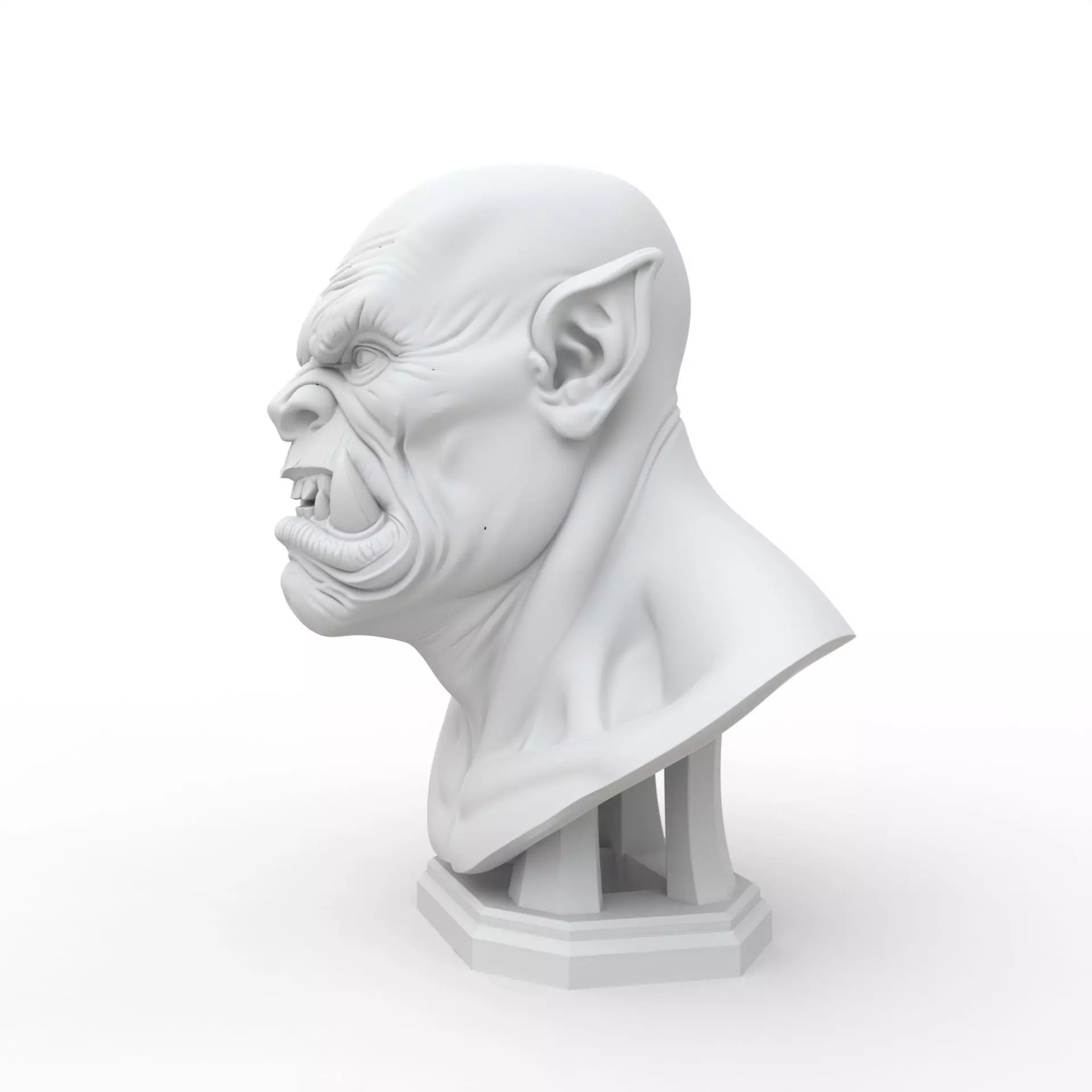 Orc Bust 3D M 3D print model_2