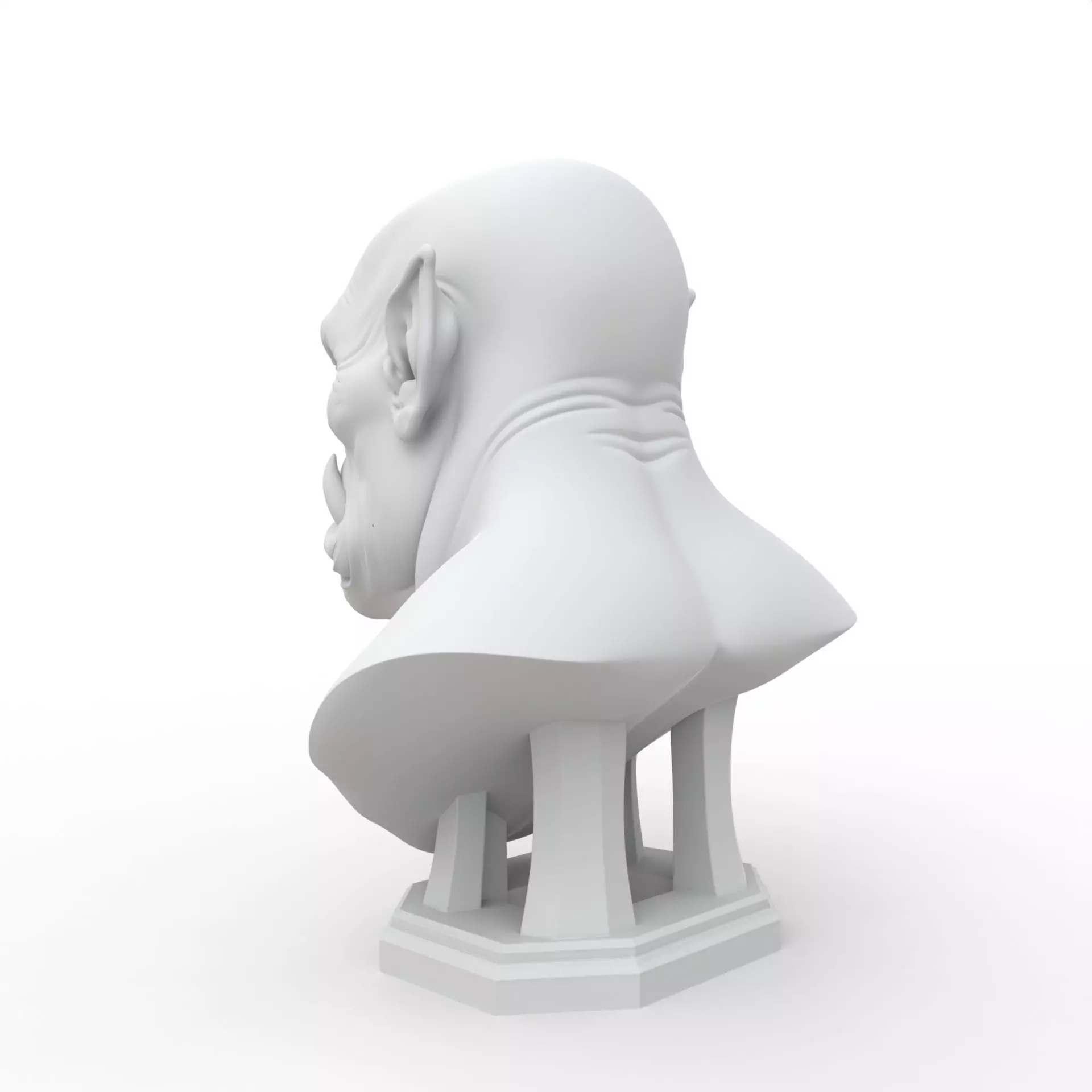 Orc Bust 3D M 3D print model_3