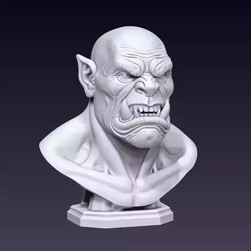 Orc Bust 3D M