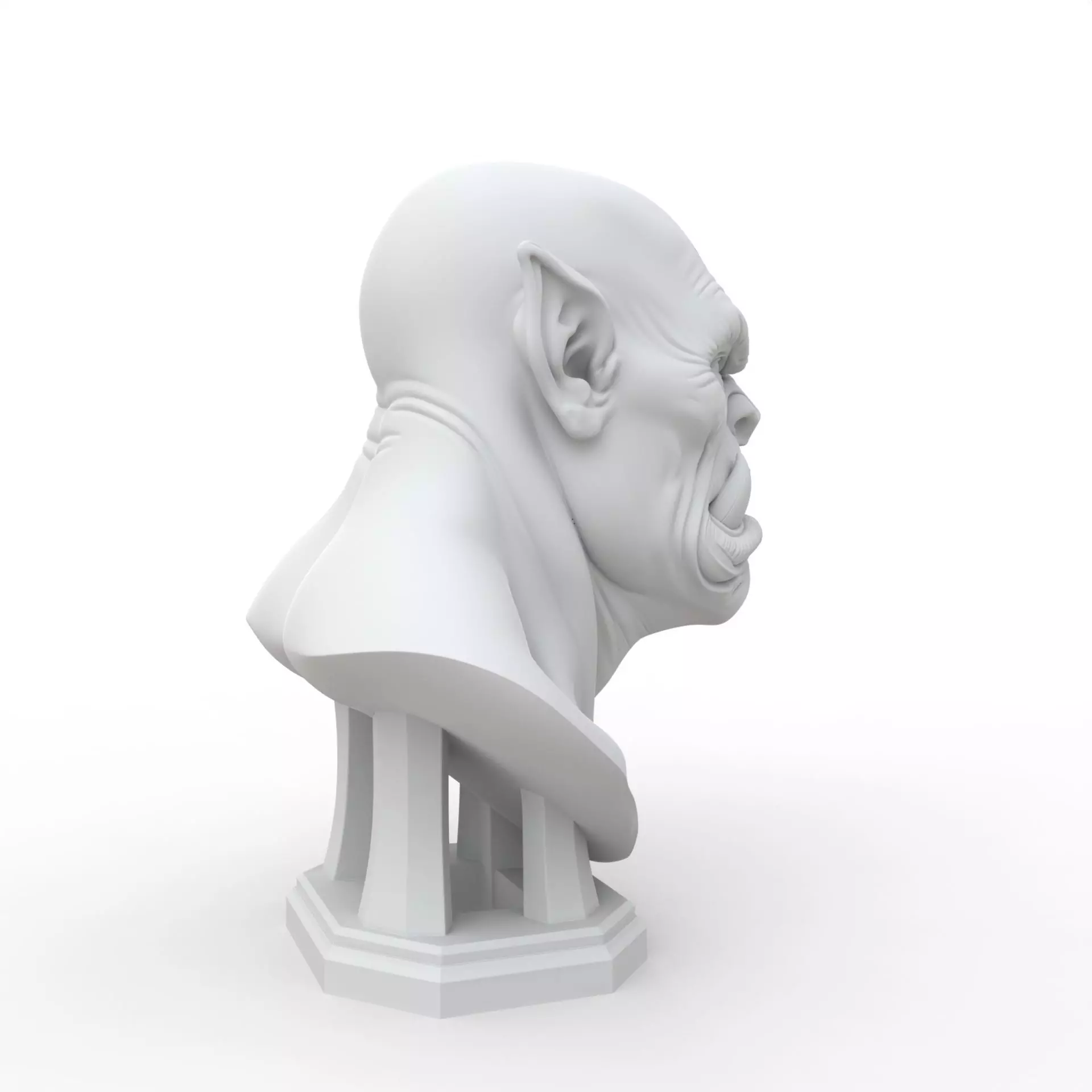Orc Bust 3D M 3D print model_5