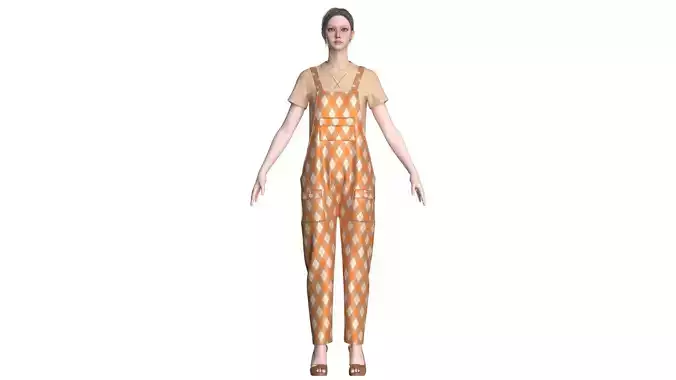 Girls Fashion Striped Apron - Outfit