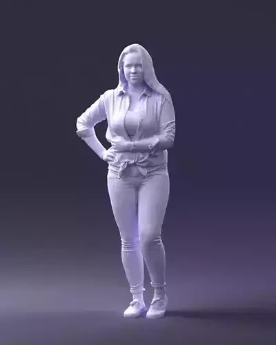 000347 Young Woman in Casual Outfit 3dp