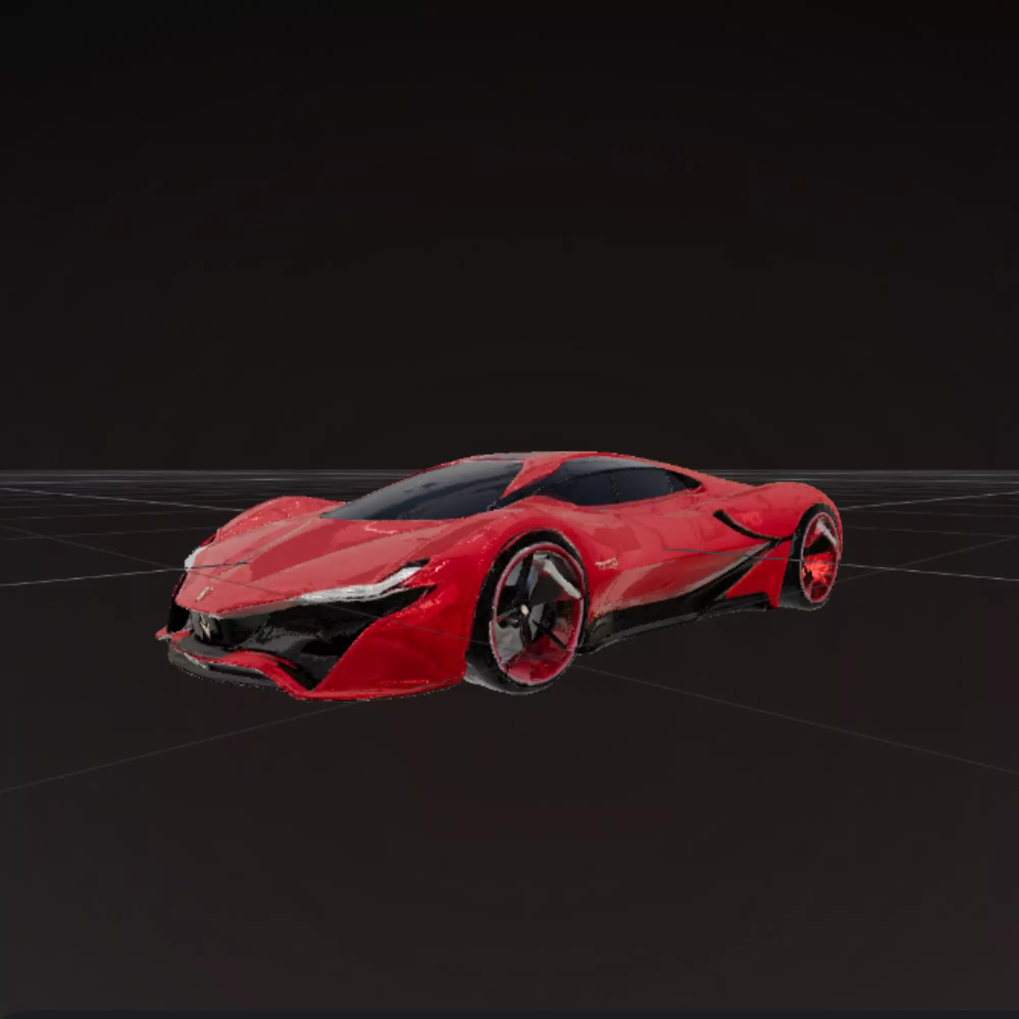 Sport car 3D model_0