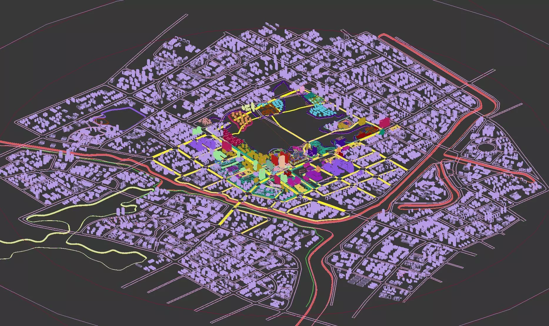 Waterfront Cityscape Masterplan 3D model_10