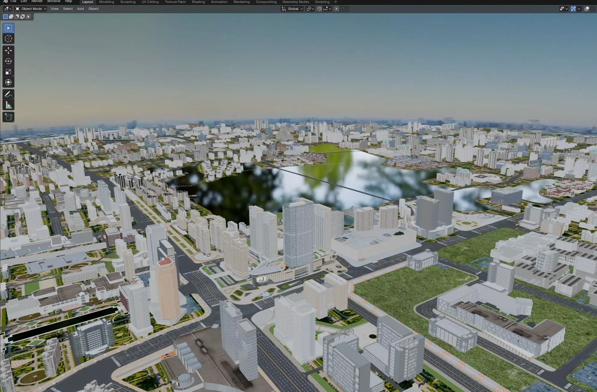 Waterfront Cityscape Masterplan 3D model_4