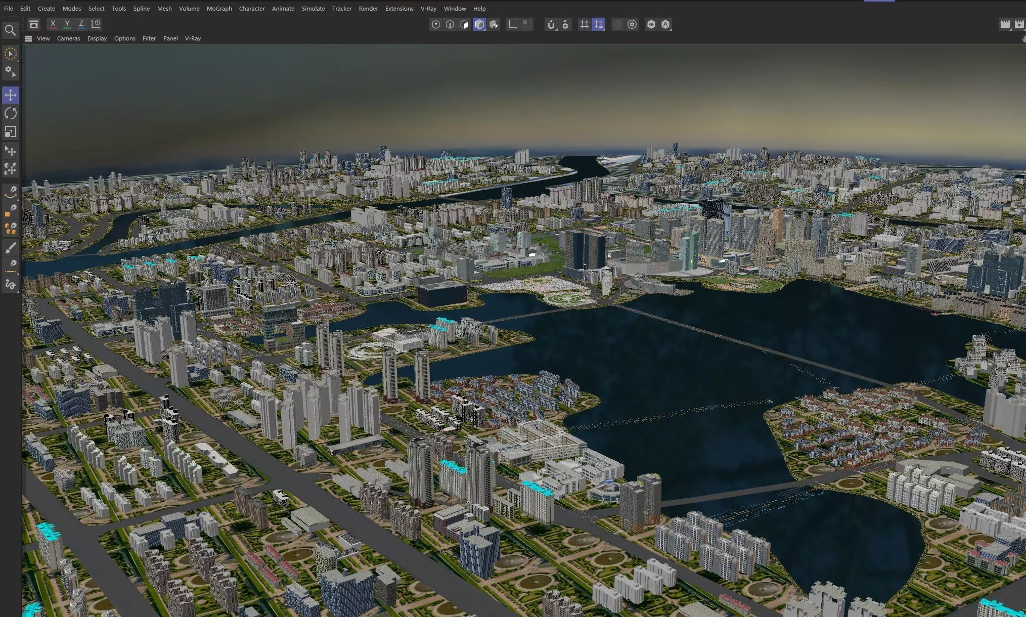 Waterfront Cityscape Masterplan 3D model_7