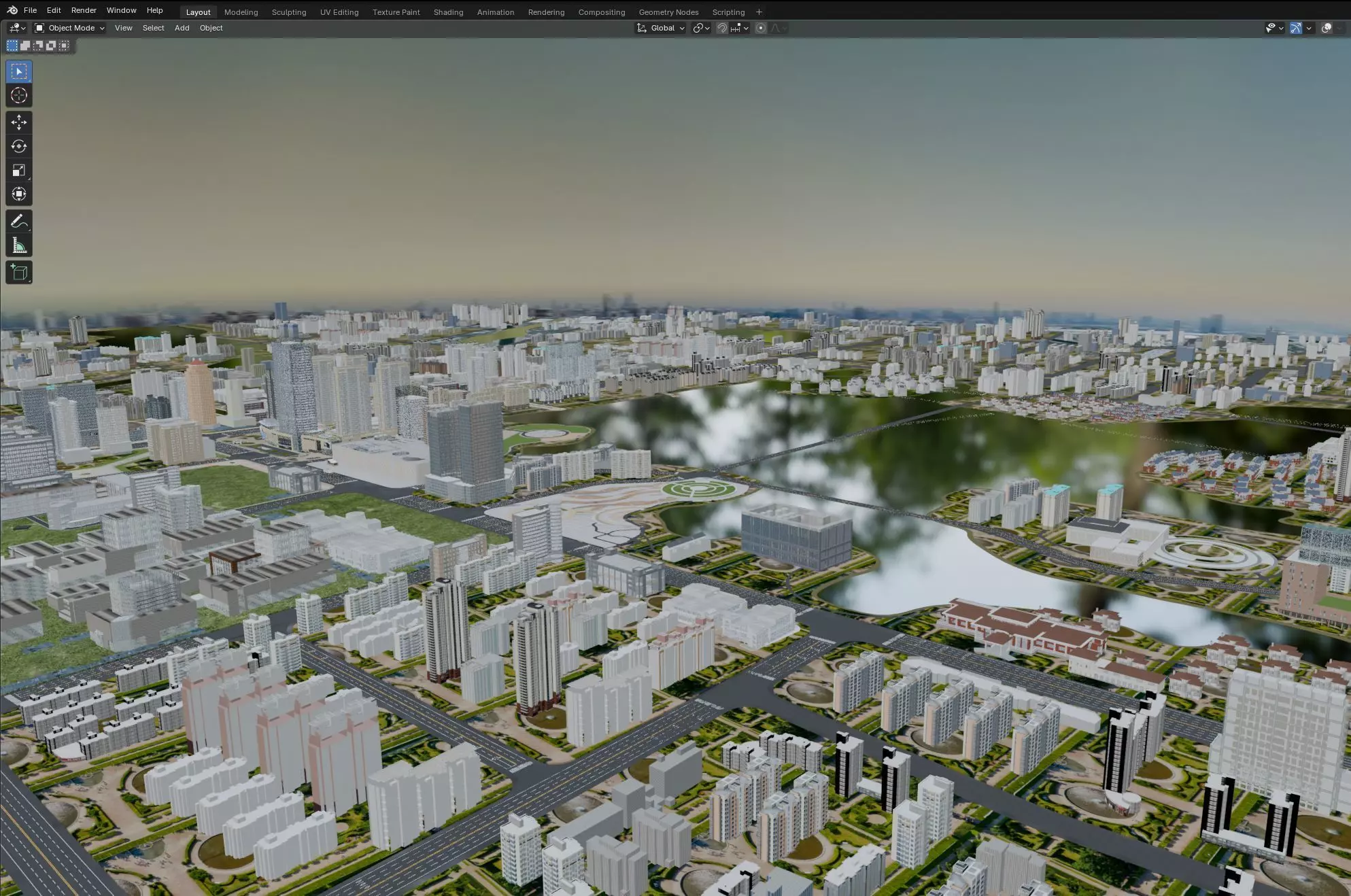 Waterfront Cityscape Masterplan 3D model_5