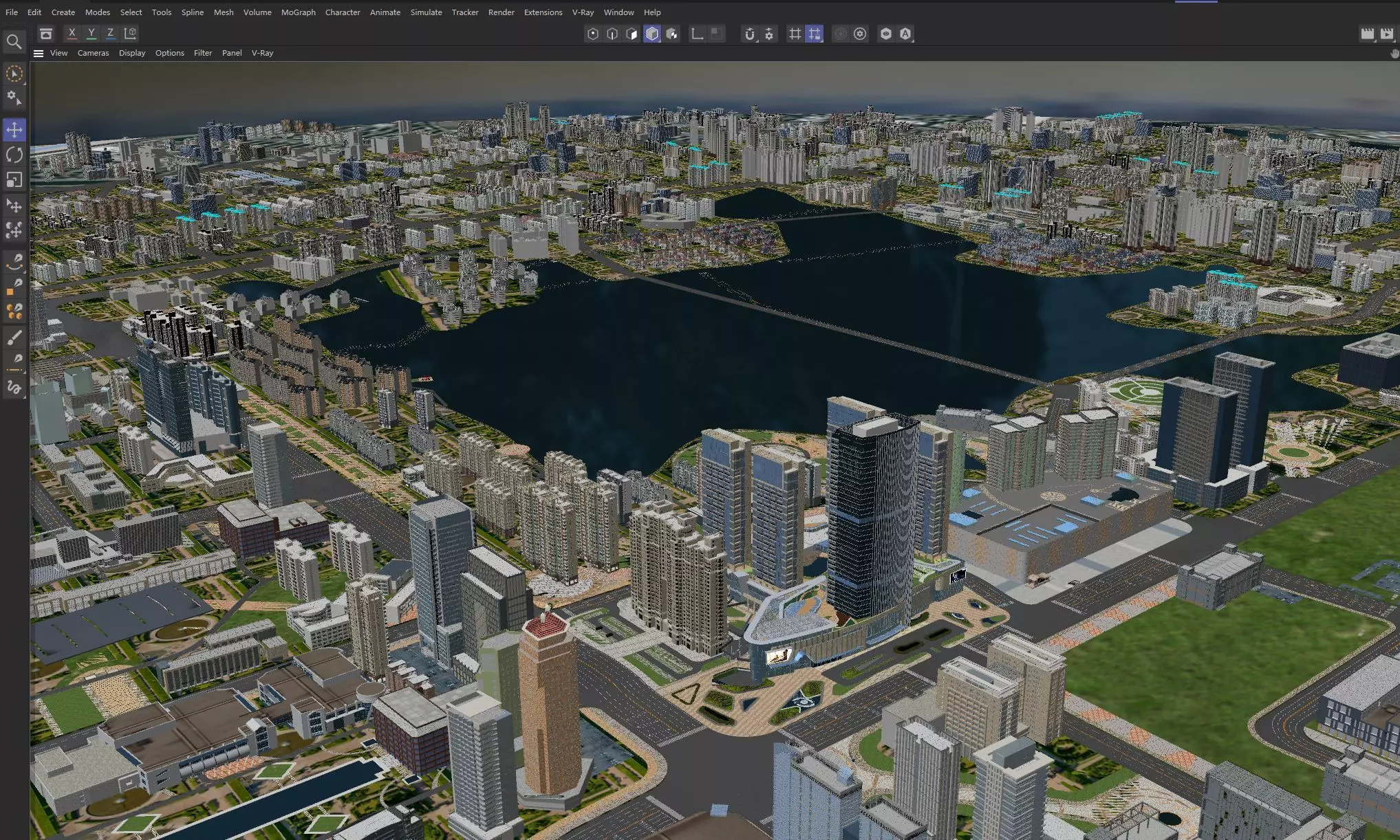 Waterfront Cityscape Masterplan 3D model_11