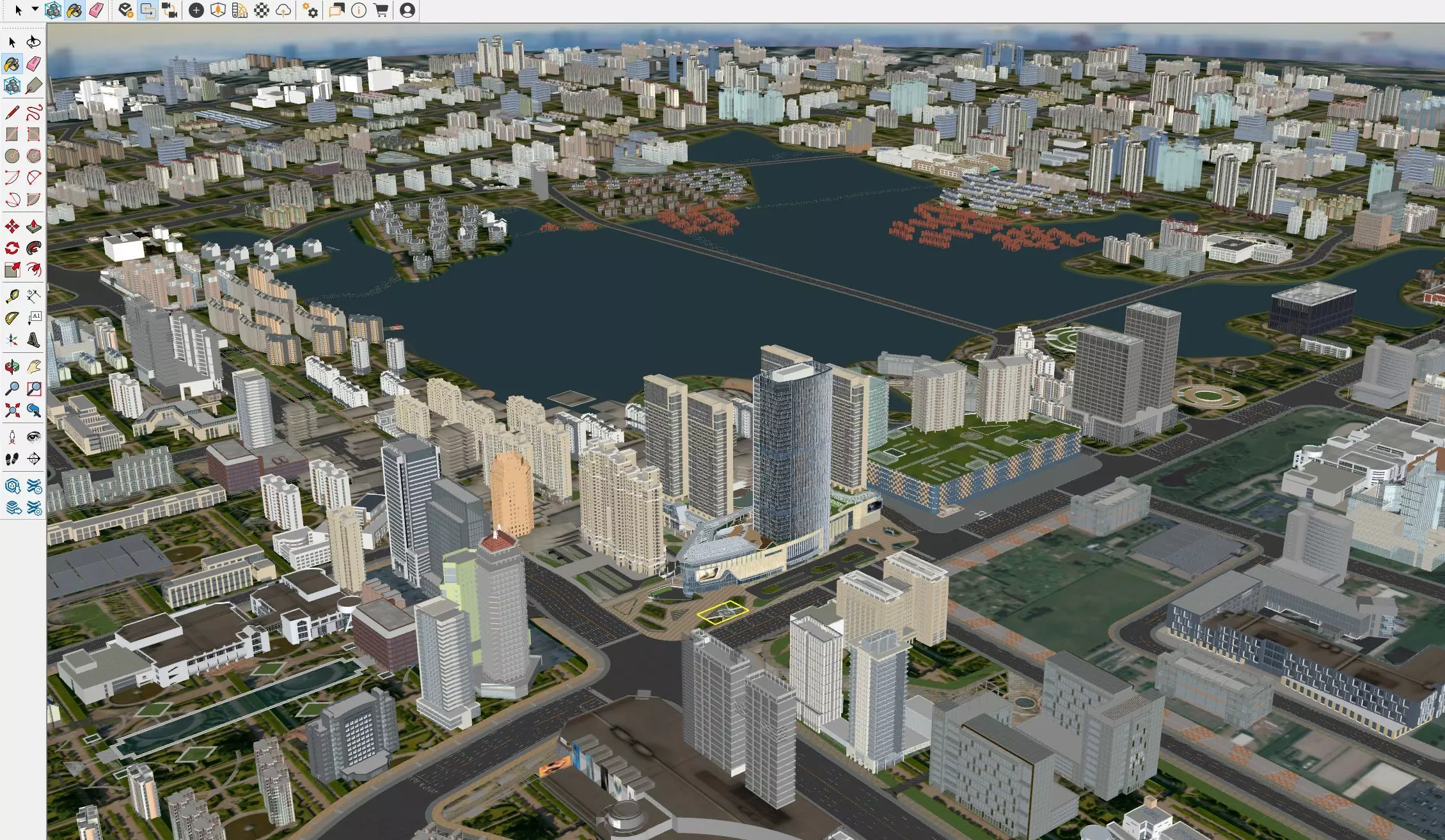 Waterfront Cityscape Masterplan 3D model_2