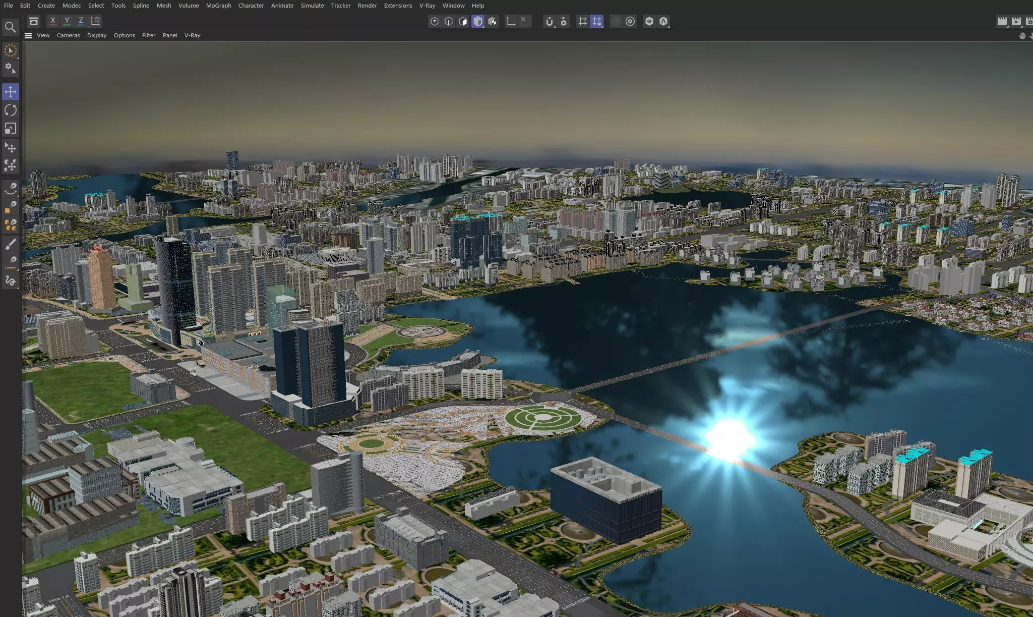 Waterfront Cityscape Masterplan 3D model_6