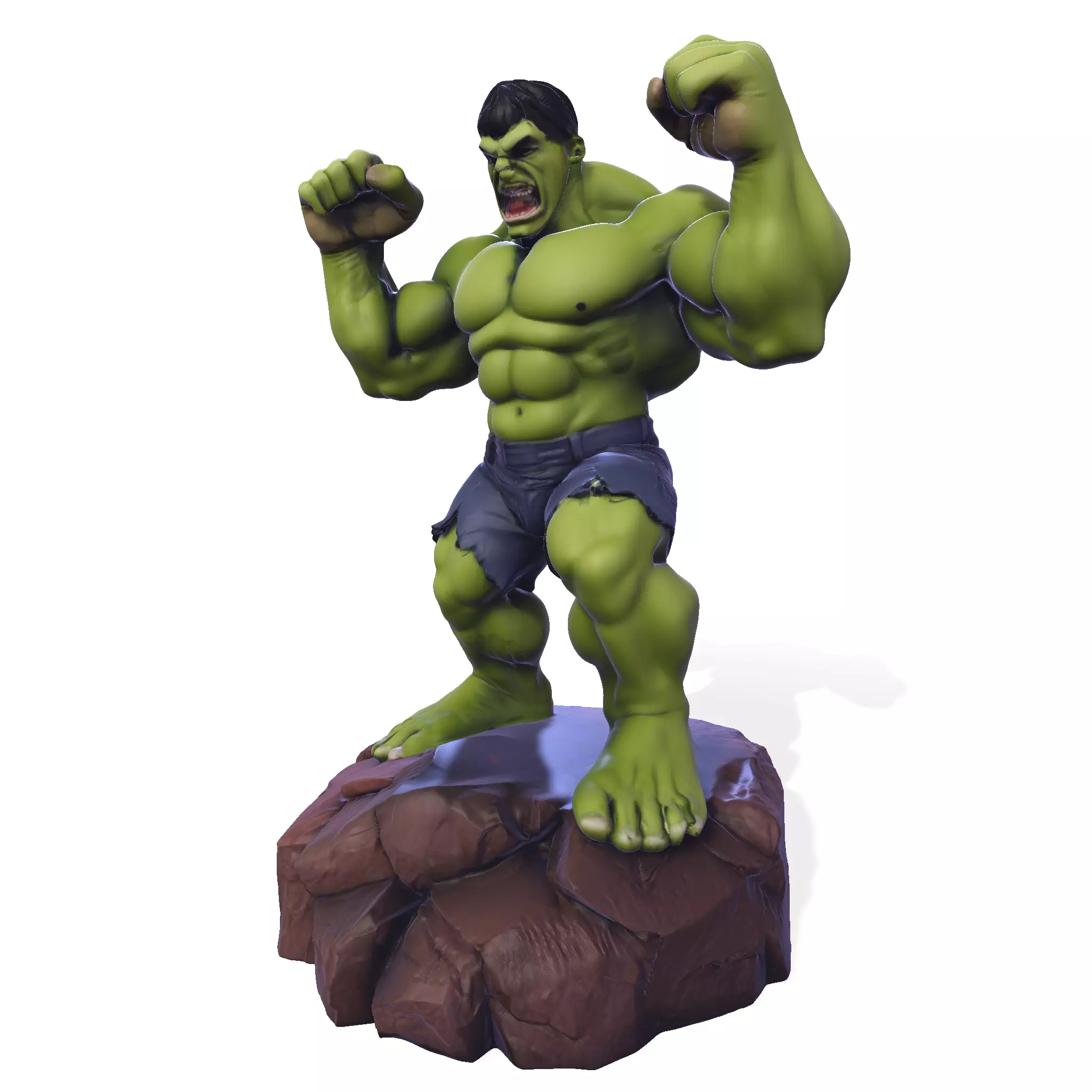 Gamma Rage  HighPoly Hulk 3D print model_1