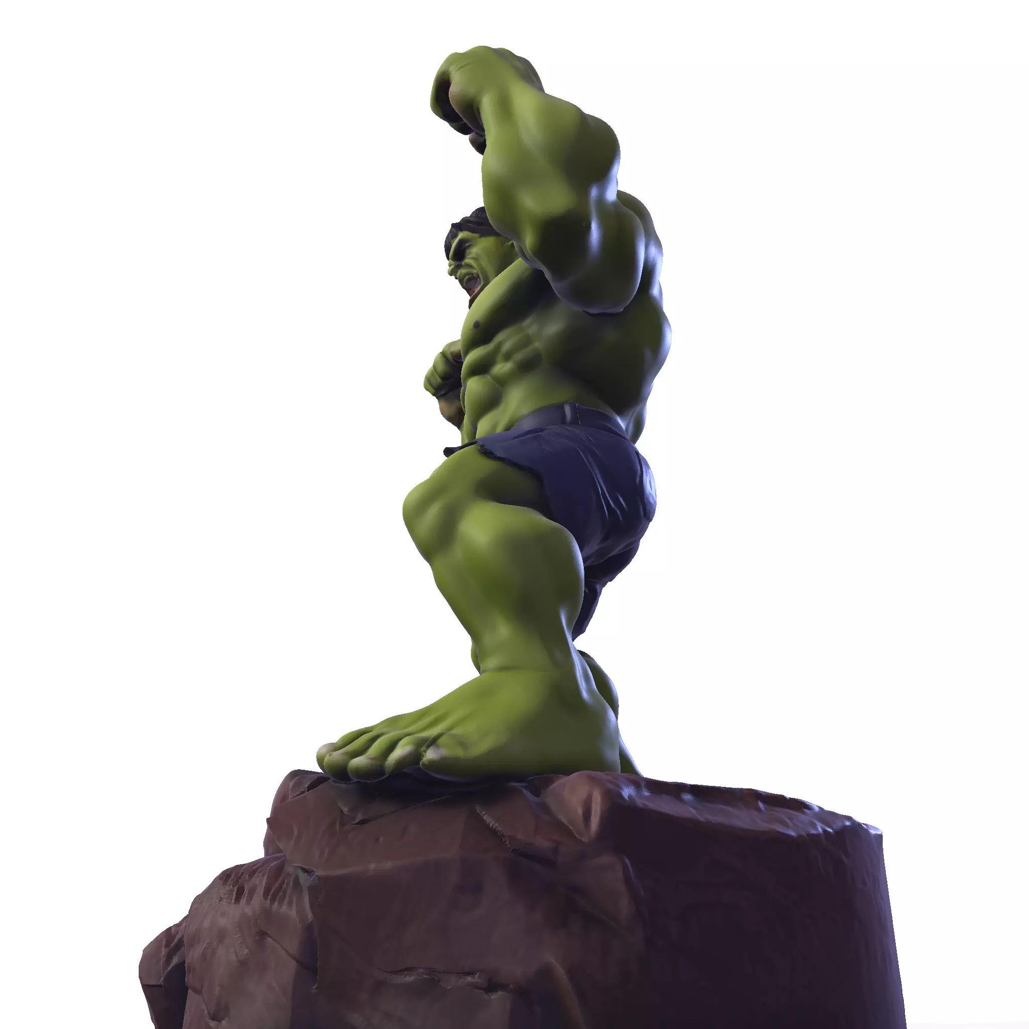 Gamma Rage  HighPoly Hulk 3D print model_8