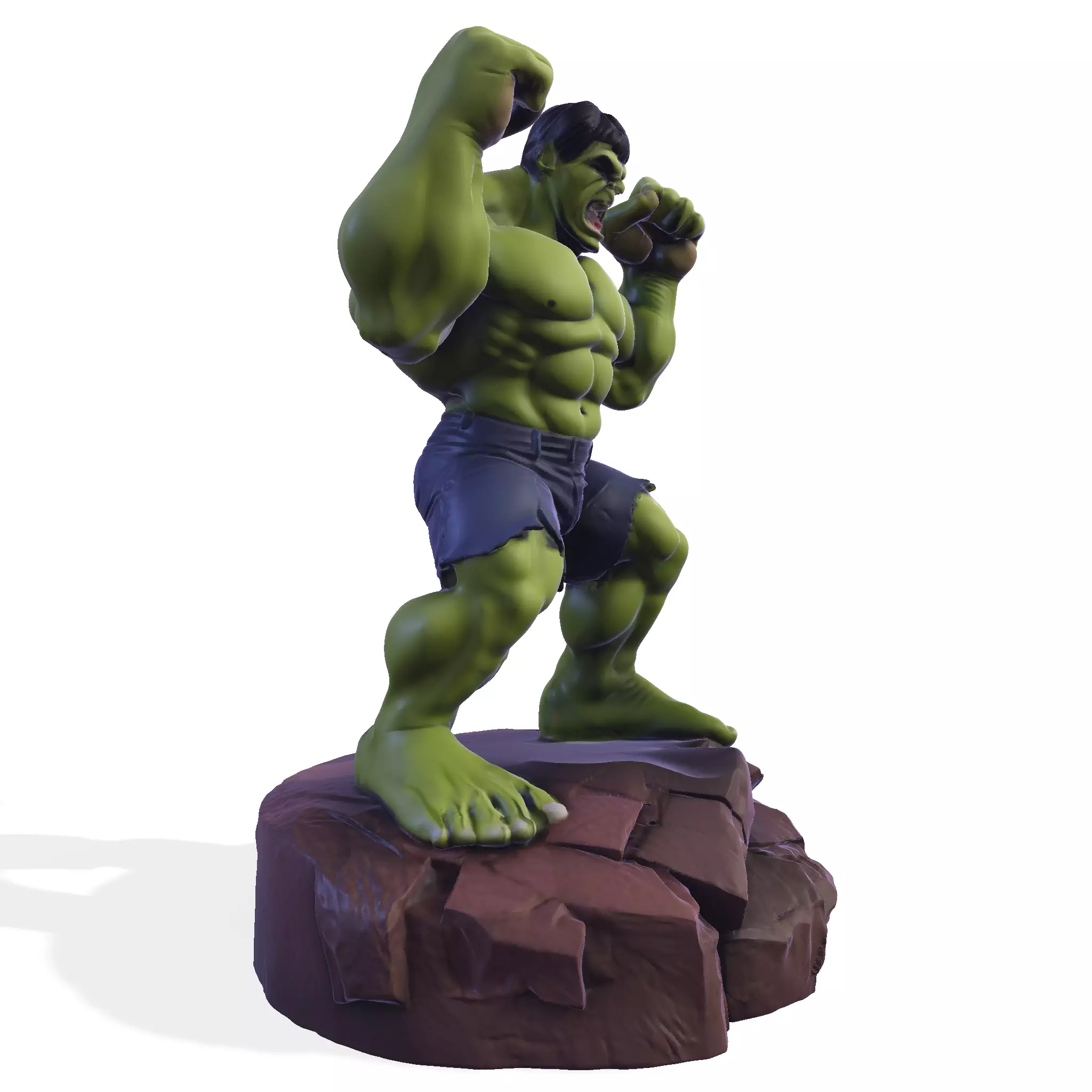Gamma Rage  HighPoly Hulk 3D print model_6