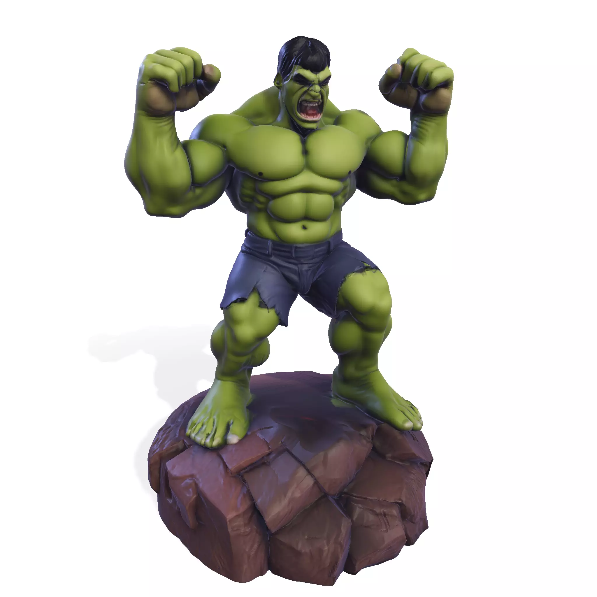 Gamma Rage  HighPoly Hulk 3D print model_0
