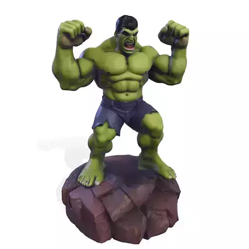 Gamma Rage  HighPoly Hulk 3D print model