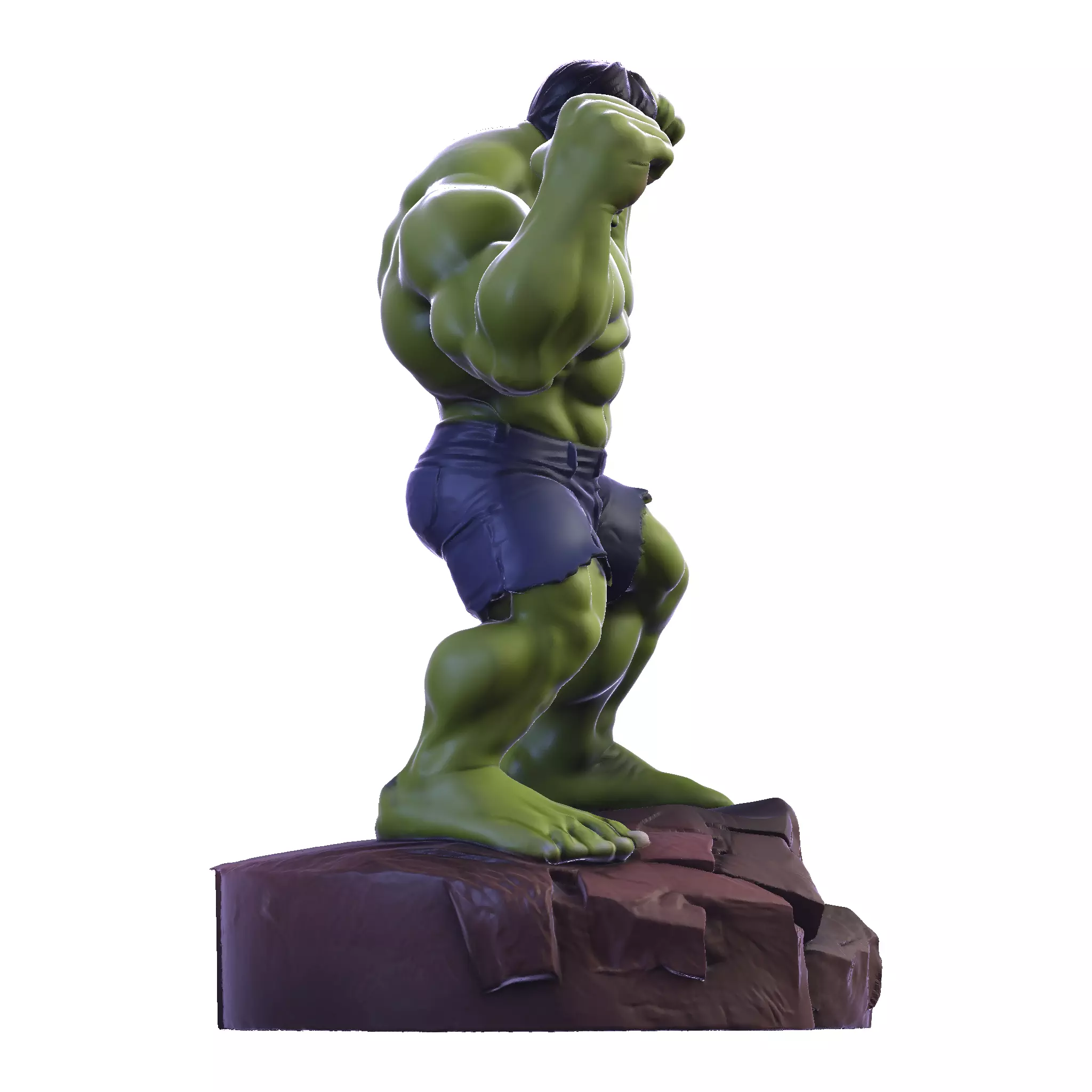 Gamma Rage  HighPoly Hulk 3D print model_14