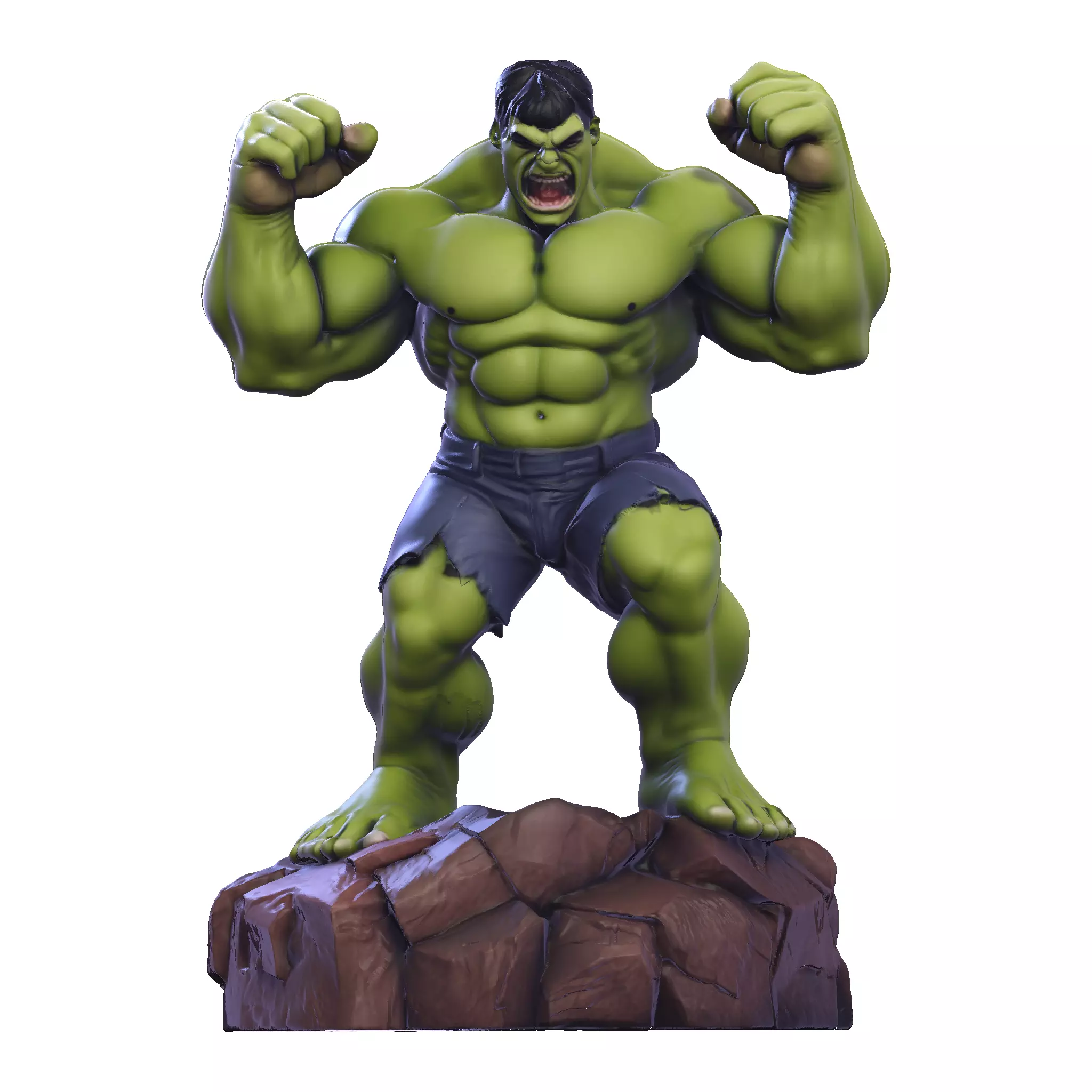 Gamma Rage  HighPoly Hulk 3D print model_11