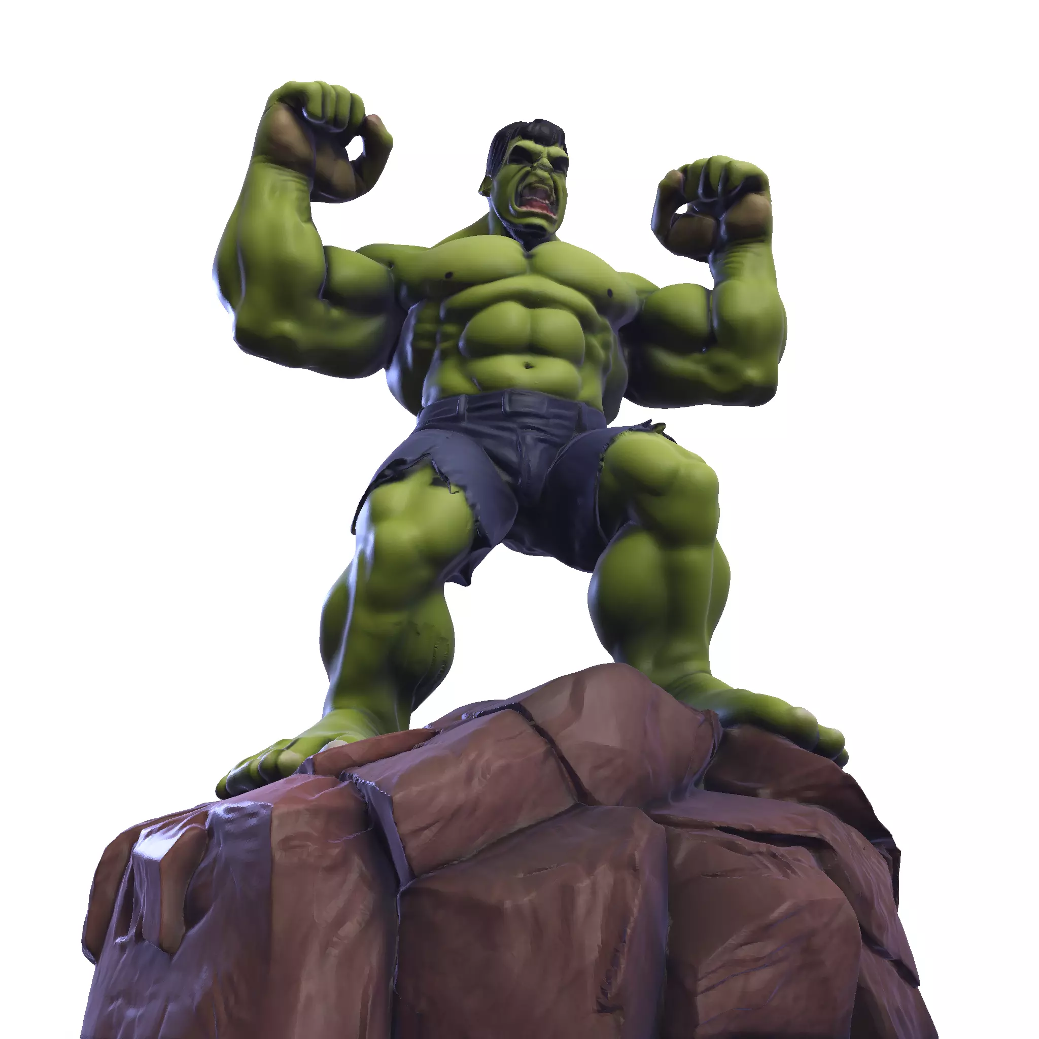 Gamma Rage  HighPoly Hulk 3D print model_7