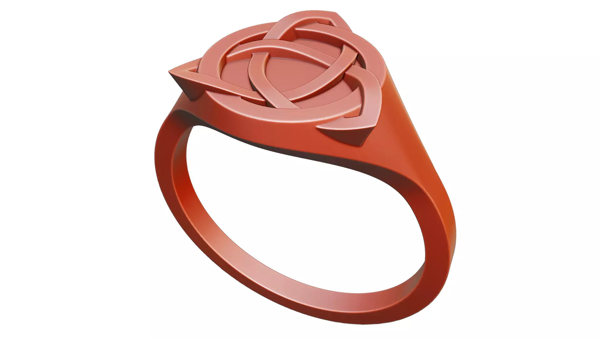 Celtic Trinity Knot Ring 3D print model_6