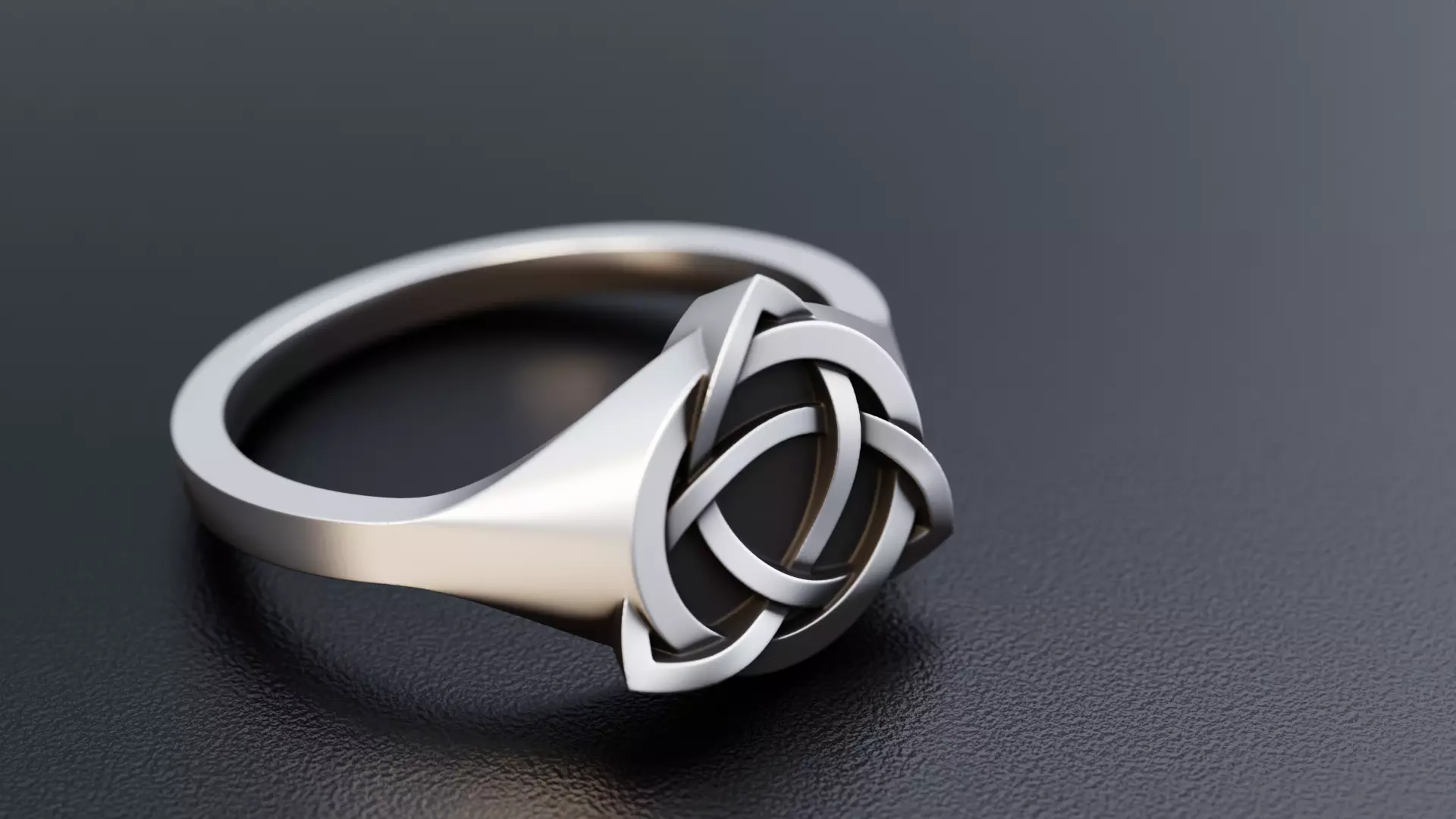 Celtic Trinity Knot Ring 3D print model_8
