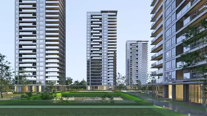 Modern Residential Towers Complex