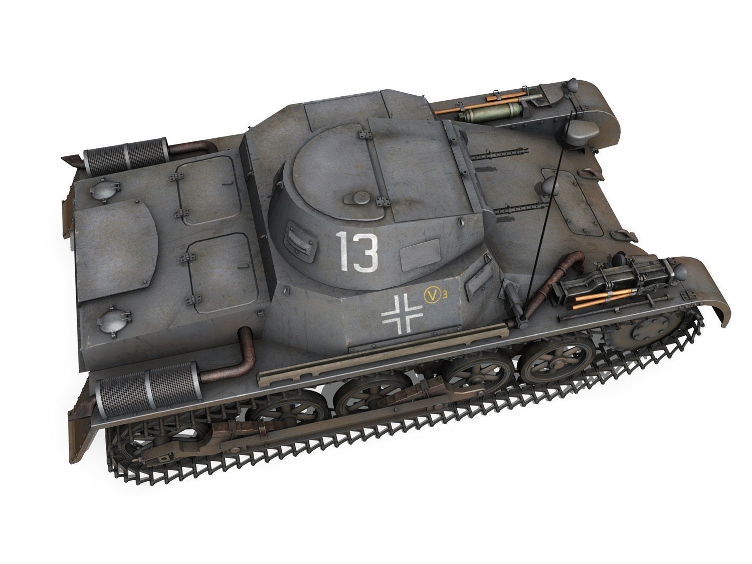 PzKpfw 1 - Panzer 1 - Ausf A - 13 3D model_5