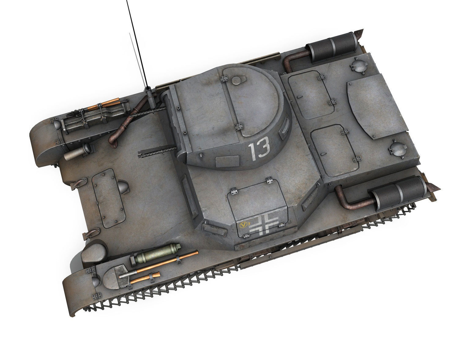 PzKpfw 1 - Panzer 1 - Ausf A - 13 3D model_8