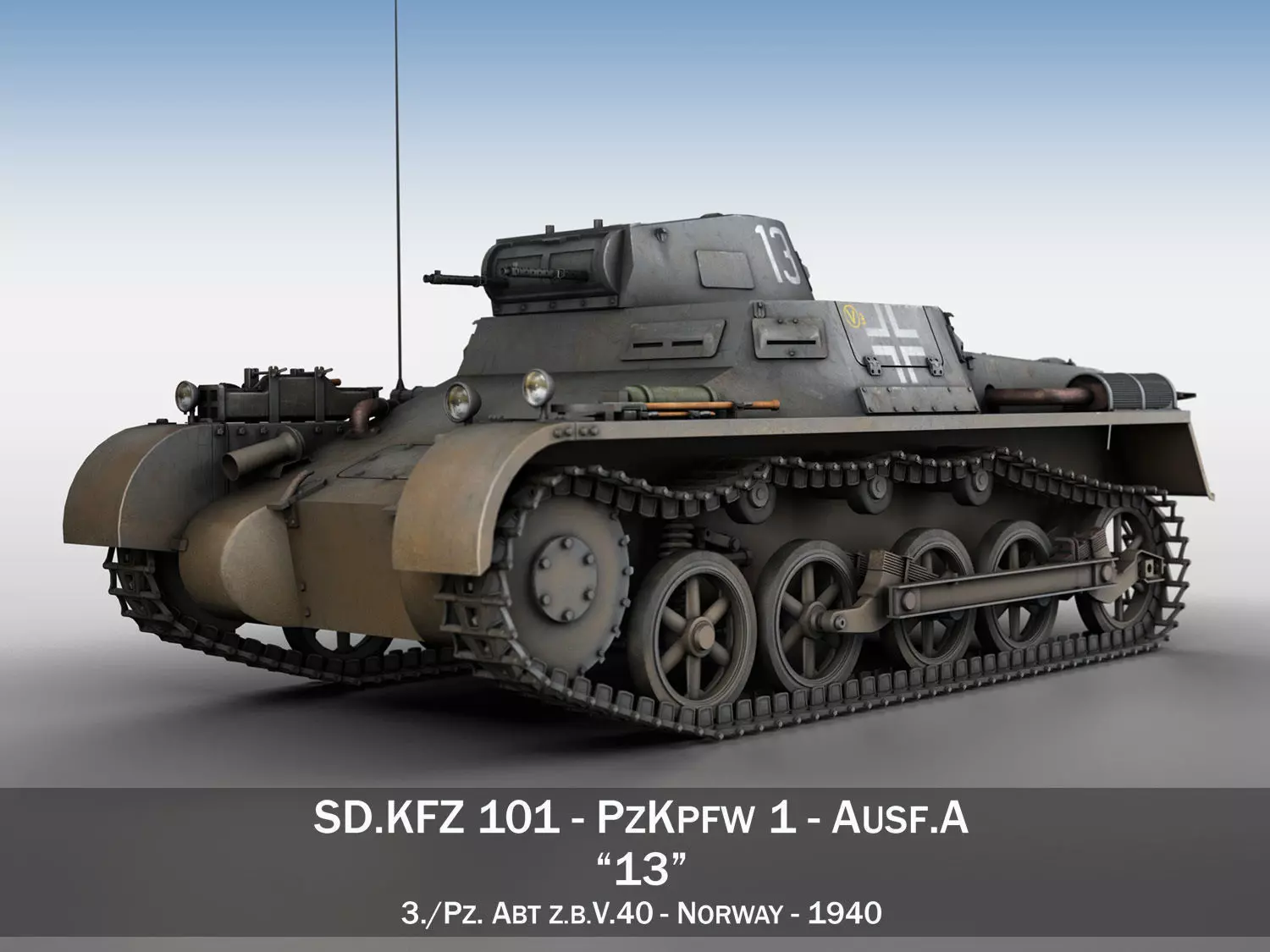 PzKpfw 1 - Panzer 1 - Ausf A - 13 3D model_0