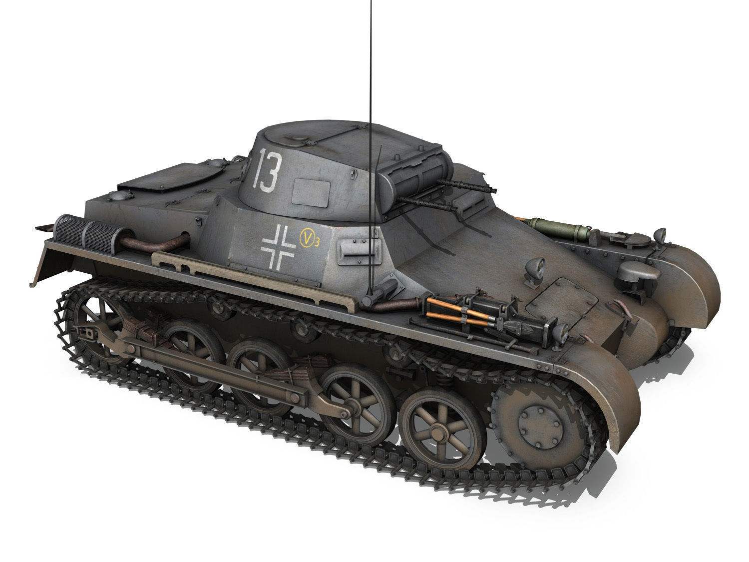 PzKpfw 1 - Panzer 1 - Ausf A - 13 3D model_7