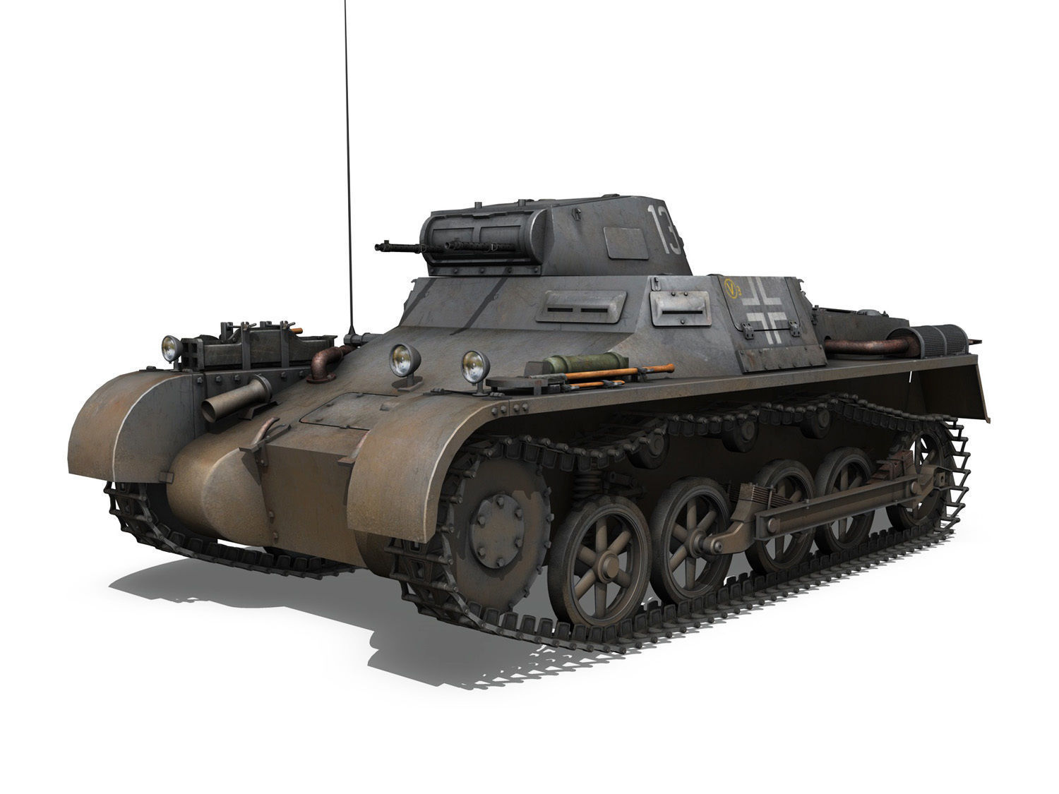 PzKpfw 1 - Panzer 1 - Ausf A - 13 3D model_1