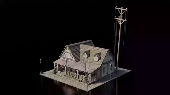 Dark Fantasy Building - Pub  3D model