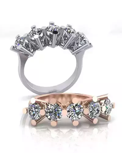 5 diamond engagement jewelry ring 