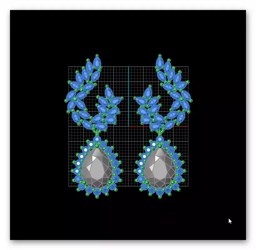 pear emerald halo high jewelry earring 3D print model_4