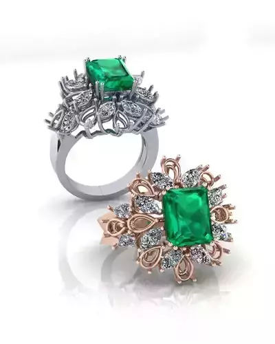 emerald high jewelry ring