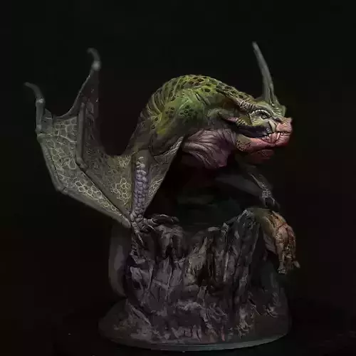 Needlecrest Dragon or Wyvern pre-supported dragon