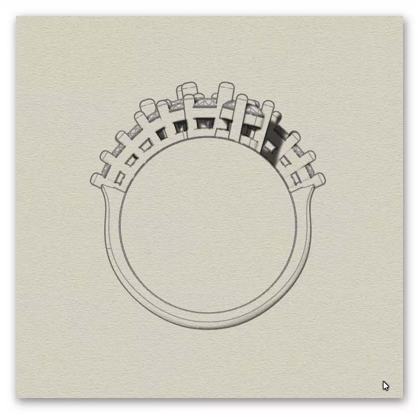 pear bypass jewelry ring 3D print model_7