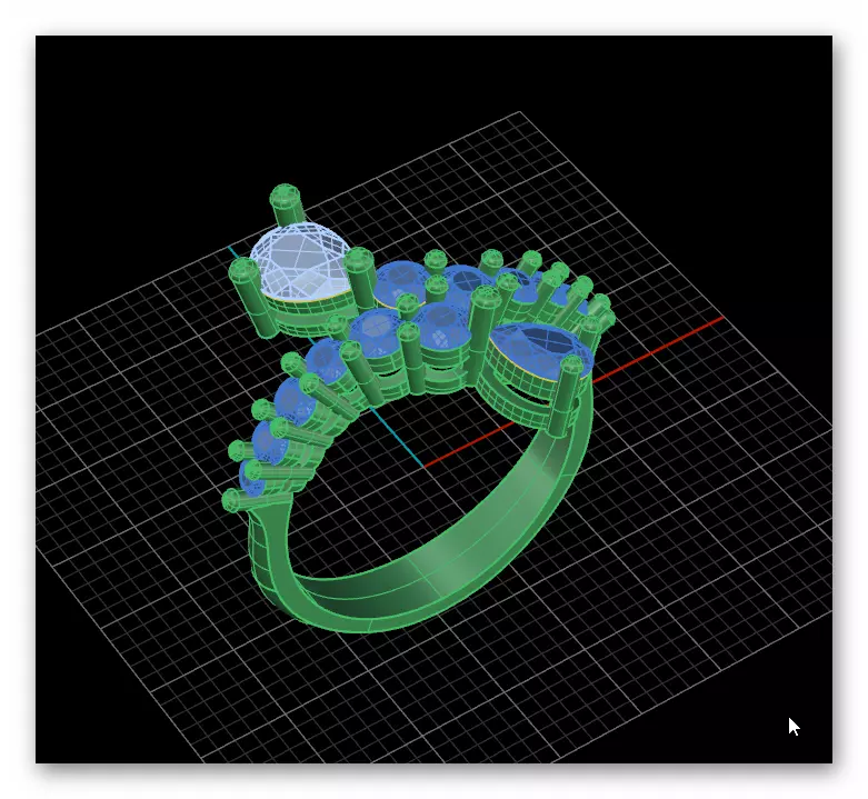 pear bypass jewelry ring 3D print model_1
