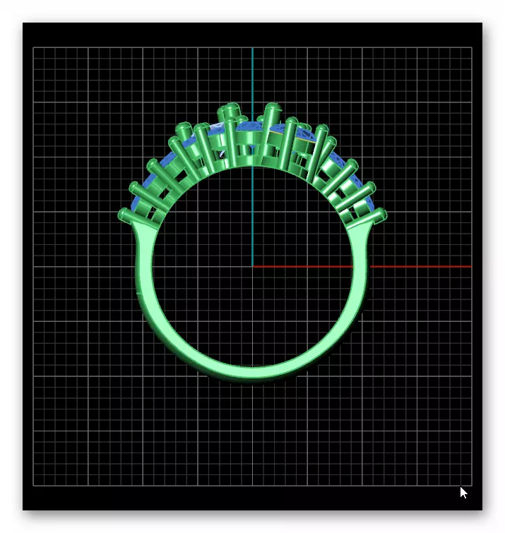 pear bypass jewelry ring 3D print model_2