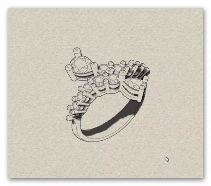 pear bypass jewelry ring 3D print model_8