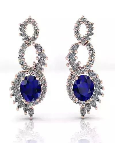  oval and marquise jewelry earring 