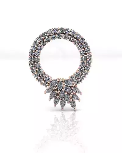 marquise and round jewelry pendant