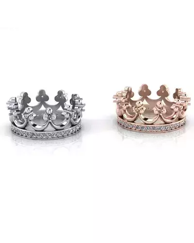 crown engagement jewelry ring