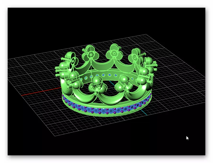 crown engagement jewelry ring 3D print model_1
