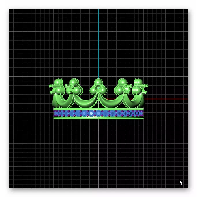 crown engagement jewelry ring 3D print model_2