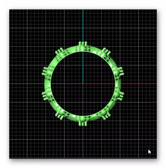 crown engagement jewelry ring 3D print model_3