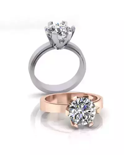 solitaire engagement jewelry ring