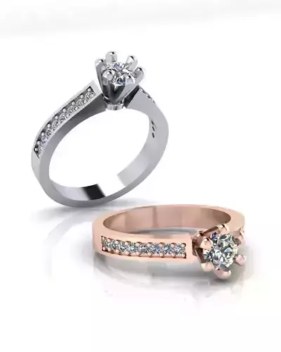solitaire engagement jewelry ring 