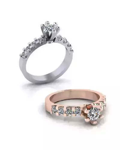 solitaire micro prong engagement jewelry ring 