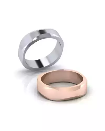 edge cut gold ring